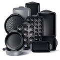 Country Kitchen Nonstick Stackable Bakeware Set - Heavy Duty, Durable, Easy Release Baking Set, Grey, 10 Pcs