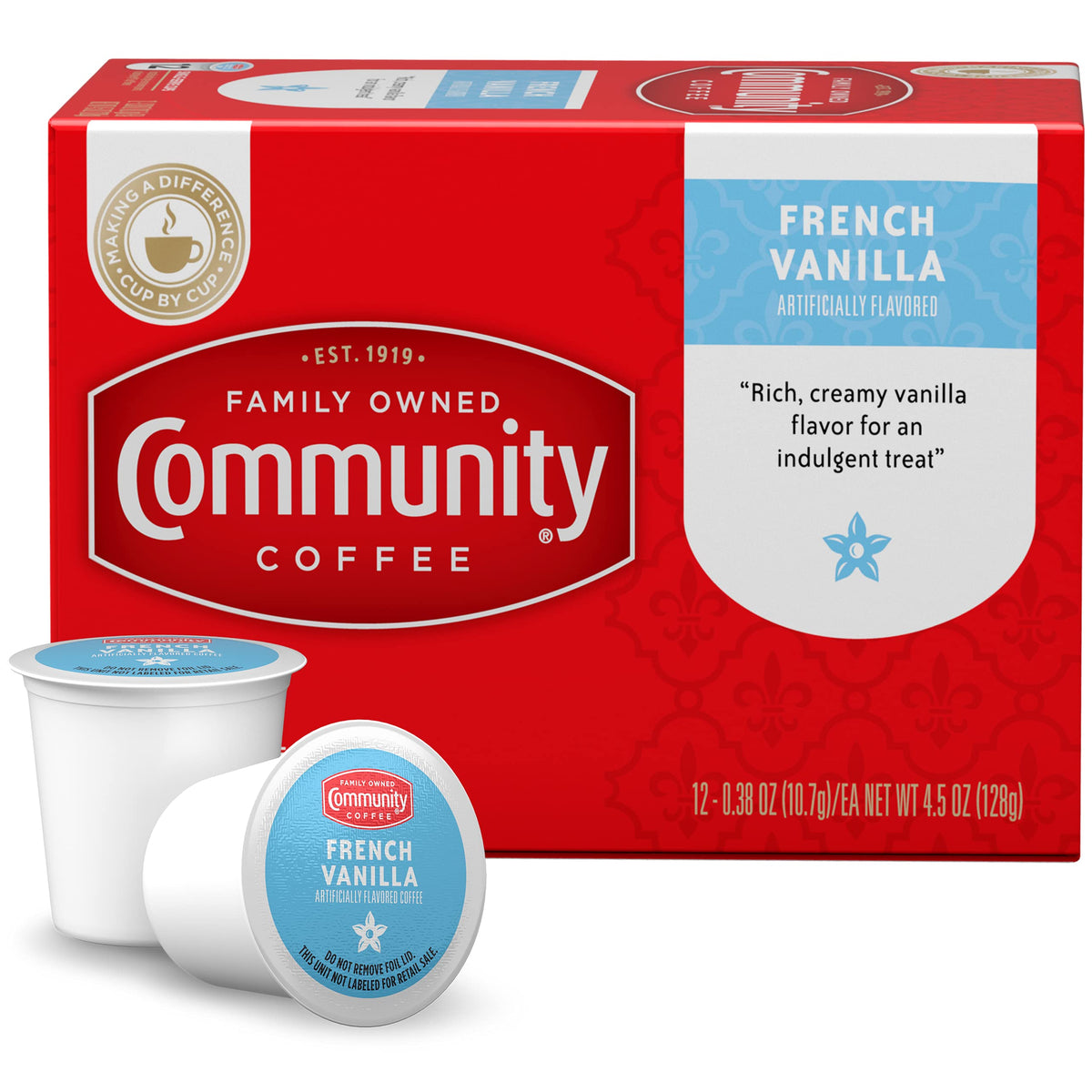 Community Coffee Grandma's Sugar Cookie Keurig K-Cup Pods, Limited Edition Holiday Flavor, Natural Ingredients, 10 Count (Pack of 1)