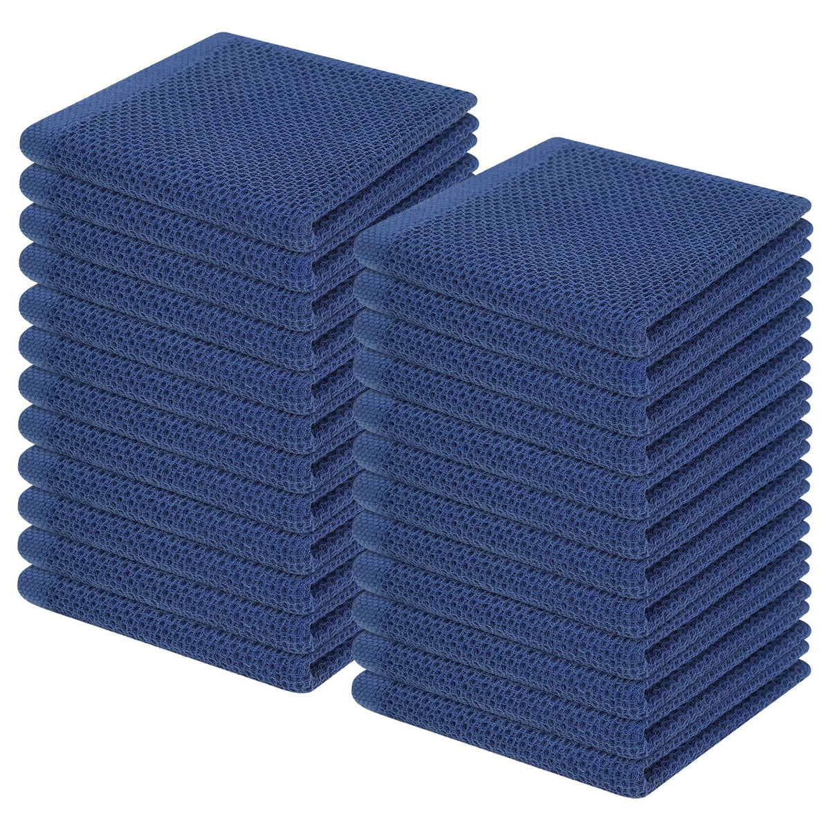 Homaxy 100% Cotton Waffle Weave Kitchen Dish Cloths, Ultra Soft Absorbent Quick Drying Dish Towels, 12 x 12 Inches — 12 X 12 - 24 Pack