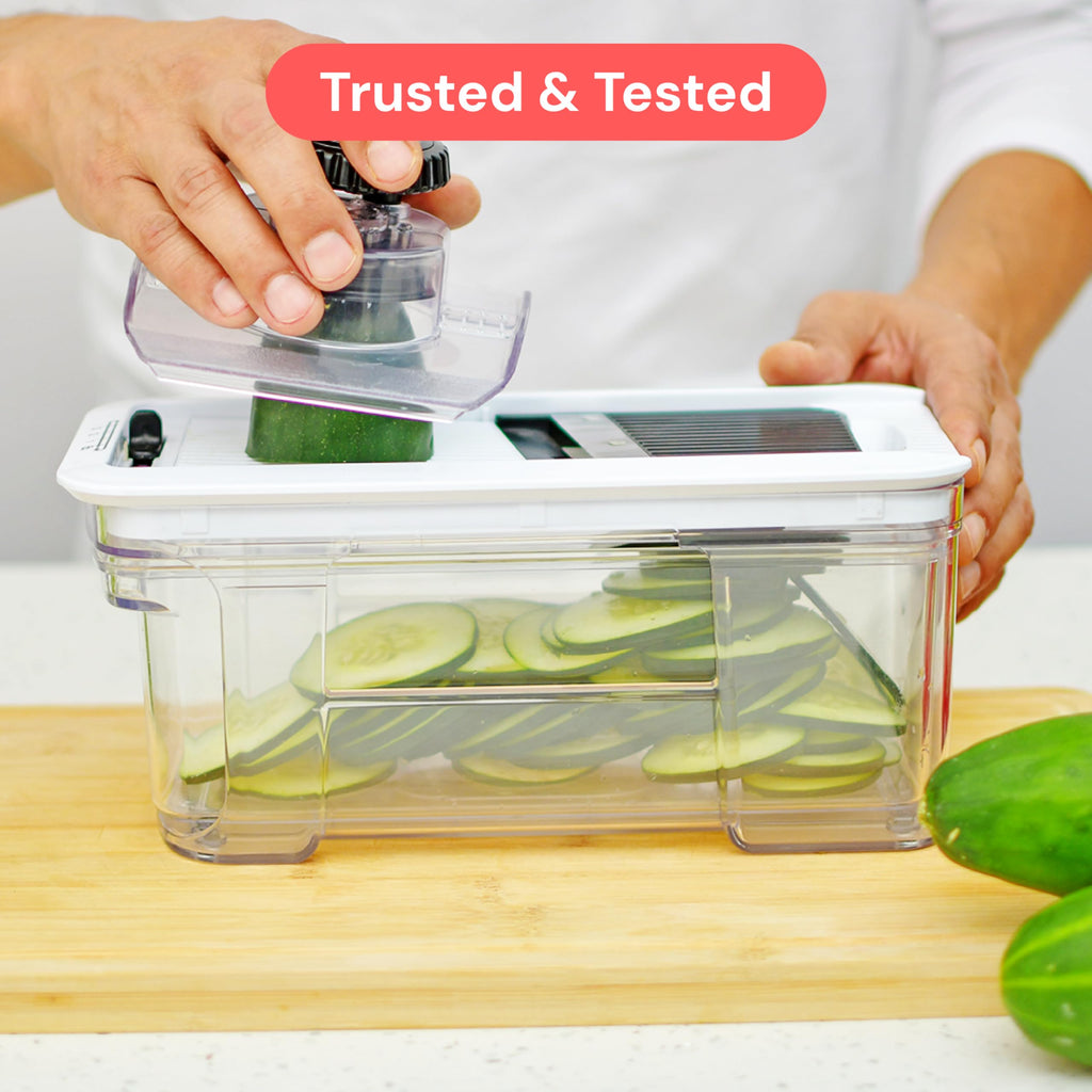 Fullstar Pro XL Vegetable Chopper & Mandoline Slicer w Pull-Out Catch Tray