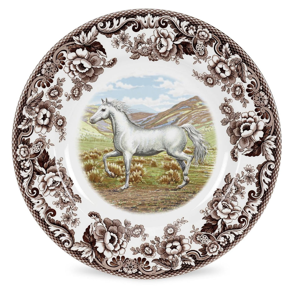 Spode Woodland Dinner Plate, Horse | 10.5 Inch | Hunting Cabin, Lodge, and Cottage Décor | Made in England from Fine Earthenware | Microwave and Dishwasher Safe (American Quarter Horse)