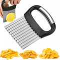 FANTEXY Crinkle Cutter, Stainless Steel, Black