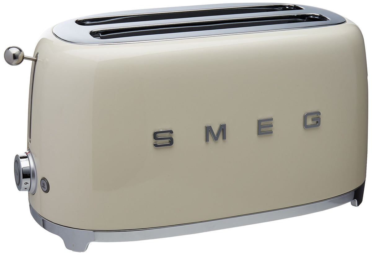 SMEG 2 Slice Toaster with 6 Presets and Defrost Function and Removable Crumb Tray TSF01RDUS, RED