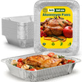 Aluminum Baking Pan Half-Size, 9x13 Inches, Heavy-Duty Disposable Aluminum Foil Pan, Deep Baking Pan Suitable for Cake Baking, Cooking, Roasting, Heating, and Steaming Meal Tray (10 PACK)