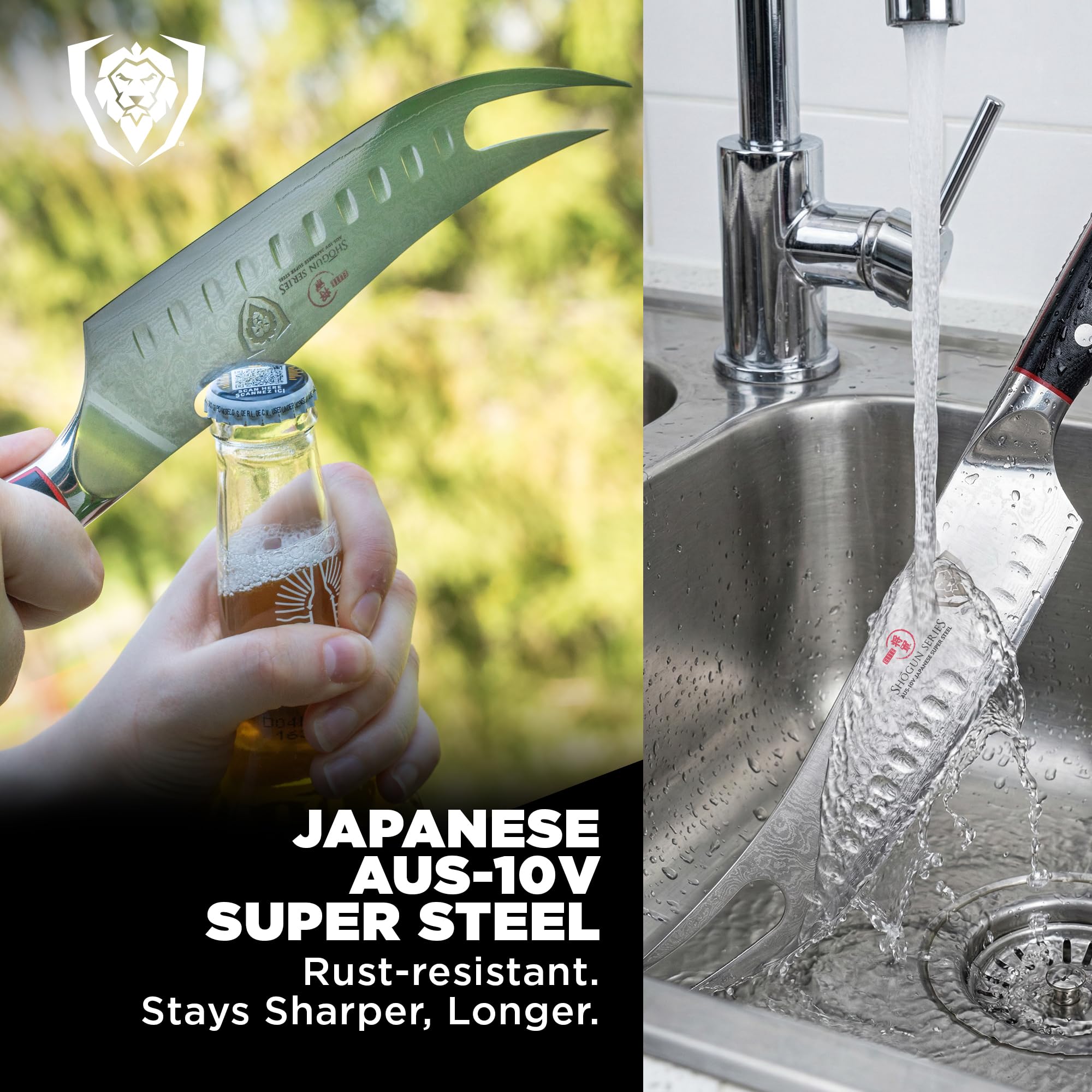 Dalstrong 8" Pitmaster BBQ Knife — Forked Tip & Built-In Bottle Opener — AUS-10V Japanese Steel, 62+ HRC — For Grilling, Smoking & BBQ Service — G10 Handle, Shogun ELITE, customer support