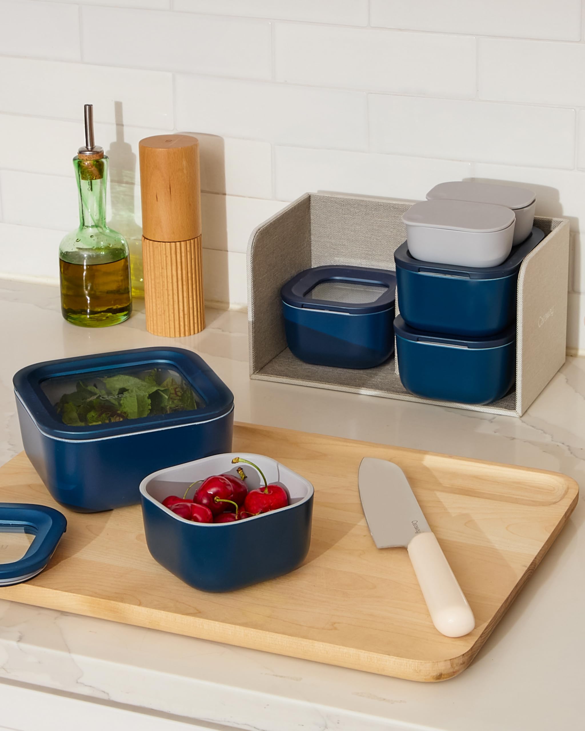 Caraway 22-Piece Glass Food Storage Set, Storage Containers for Food