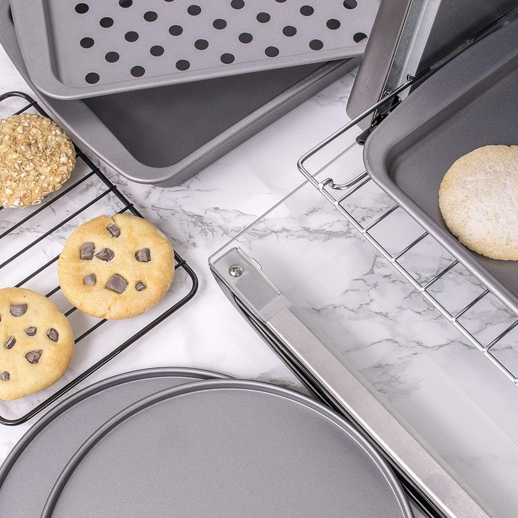 Ovenstuff Personal Size Nonstick Toaster Oven Baking Pan Set, 6 Piece Set