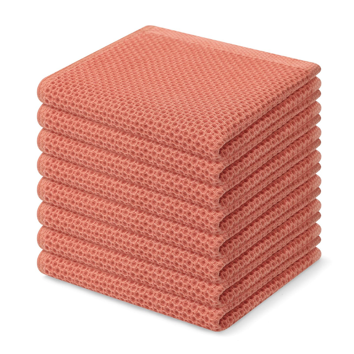 Homaxy 100% Cotton Waffle Weave Kitchen Dish Cloths, Ultra Soft Absorbent Quick Drying Dish Towels, 12 x 12 Inches — 12 x 12 - 12 Pack — 12 X 12 - 8 Pack