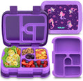 YOLAY Bento Box for Kids Lunch Box Leak-Proof, 5-Compartment Lunch Box Kids for Ages 3-10, Durable with Anti-Slip Base, Suitable for Schools, Outdoor and Travel (Mermaid)