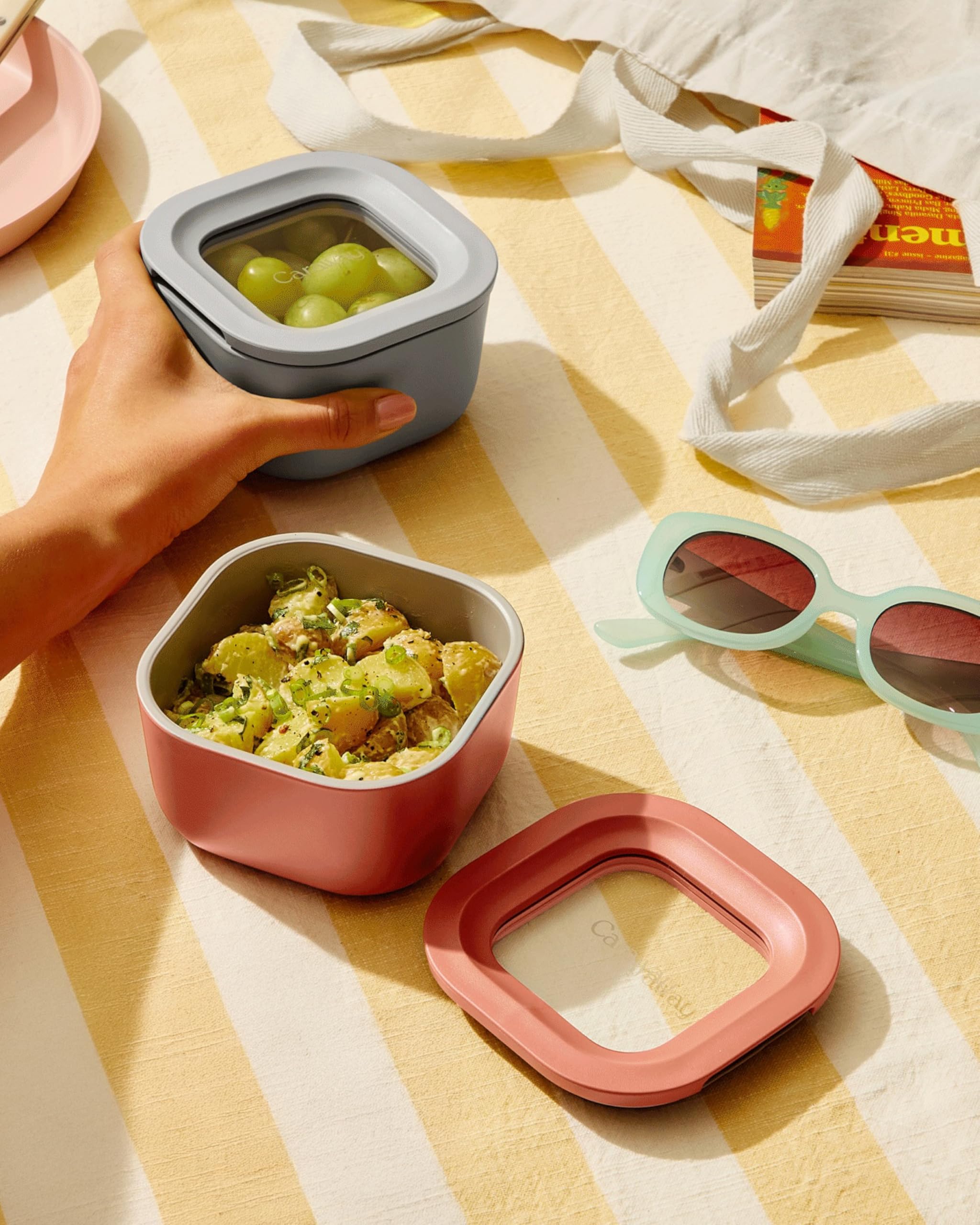 Caraway 2-Piece Glass Food Storage Container Set