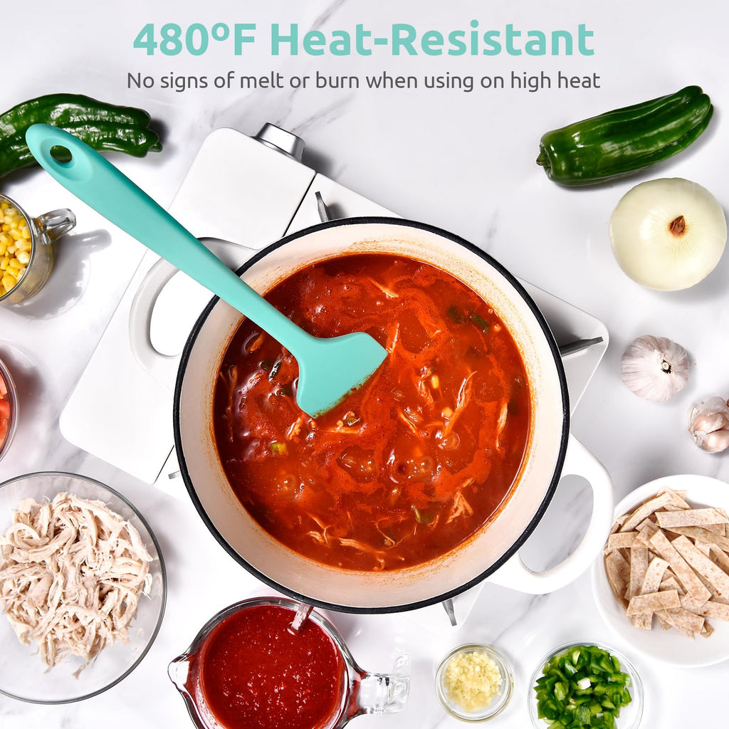 U-Taste 14in Extra Large Silicone Spatula, 480°F Heat Resistant, Aqua Sky