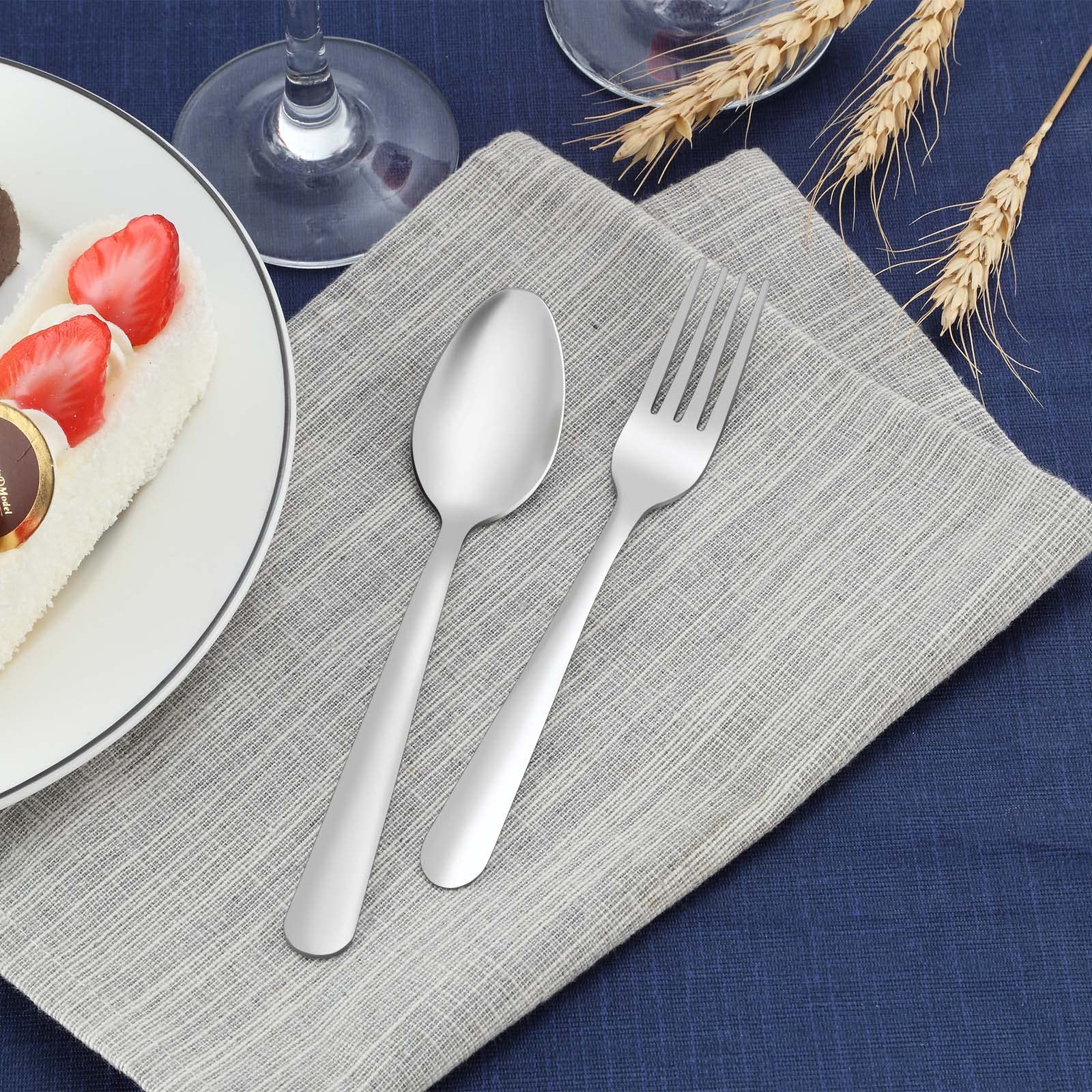 Funnydin 36-Piece Tea Spoons Set - 5.9" Stainless Steel Tea Spoon Silverware, Durable Small Spoons, Cost-effective Teaspoon Set of 36 for Home Kitchen Restaurant - Mirror Polished, Dishwasher Safe