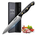 Huusk Damascus Kitchen Utility Knife 5 inch Japanes Small Chef Knives