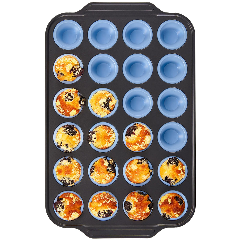 BRONYPRO Silicone Muffin Pans for Baking with Metal Frame, Egg Bite Molds, Cupcake Pans 12 Regular Size, Muffin Tins Easy to Pop Nonstick Non Toxic Bakeware for Oven,Rose Pink