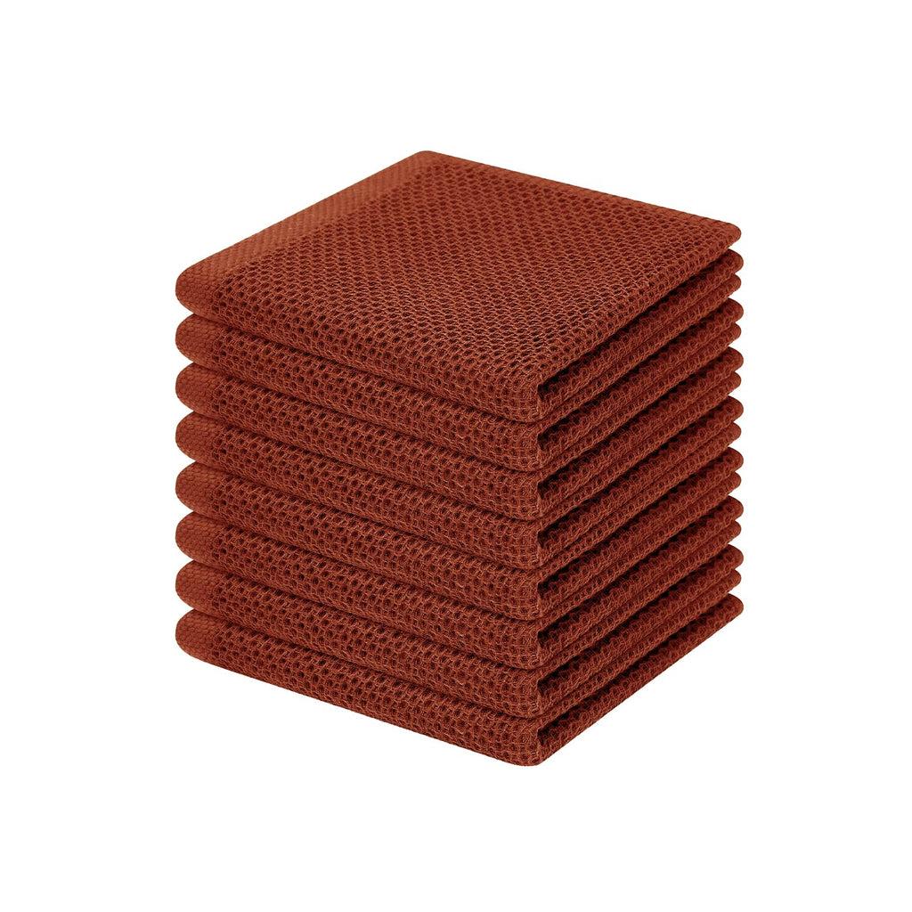 Homaxy 100% Cotton Waffle Weave Kitchen Dish Cloths, Ultra Soft Absorbent Quick Drying Dish Towels, 12 x 12 Inches — 12 x 12 - 12 Pack — 12 X 12 - 8 Pack