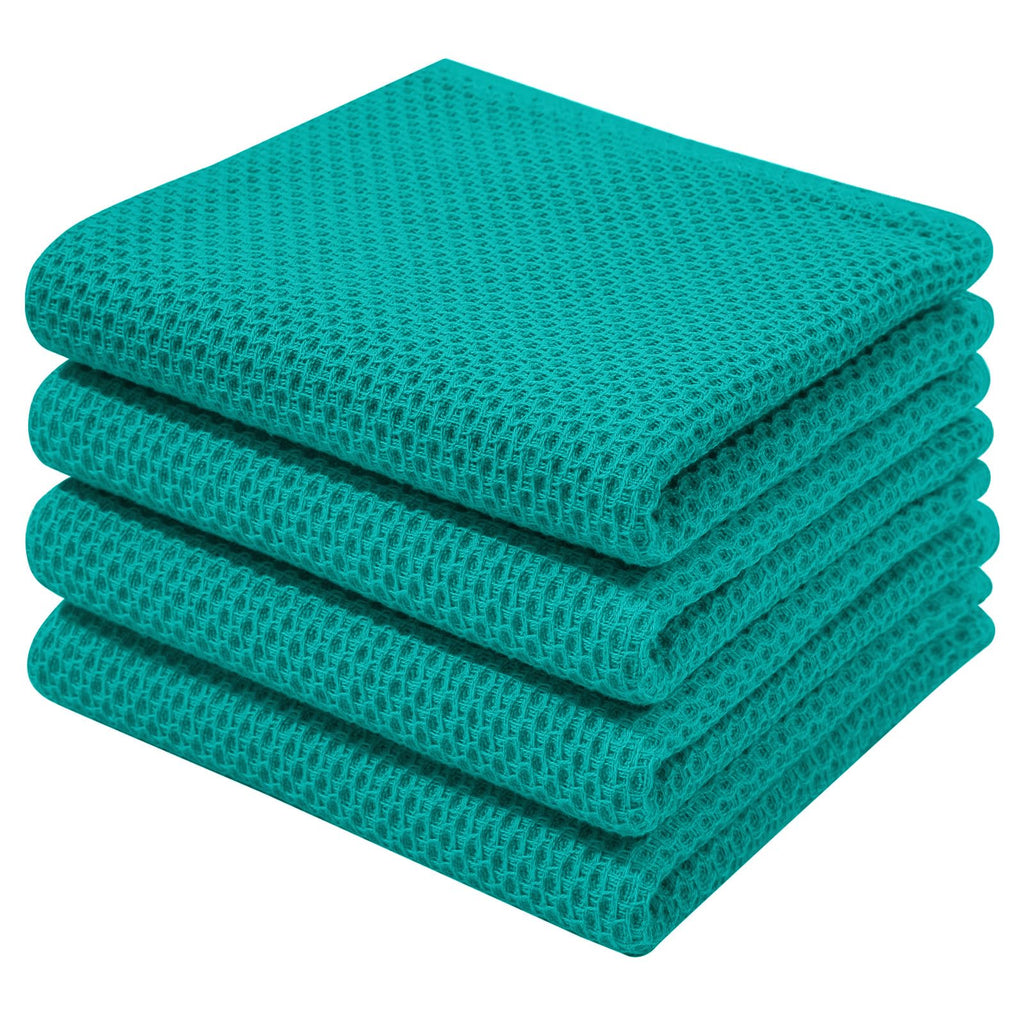 Homaxy 100% Cotton Waffle Weave Kitchen Dish Cloths, Ultra Soft Absorbent Quick Drying Dish Towels, 12 x 12 Inches — 12 x 12 - 12 Pack — 12 X 12 - 8 Pack