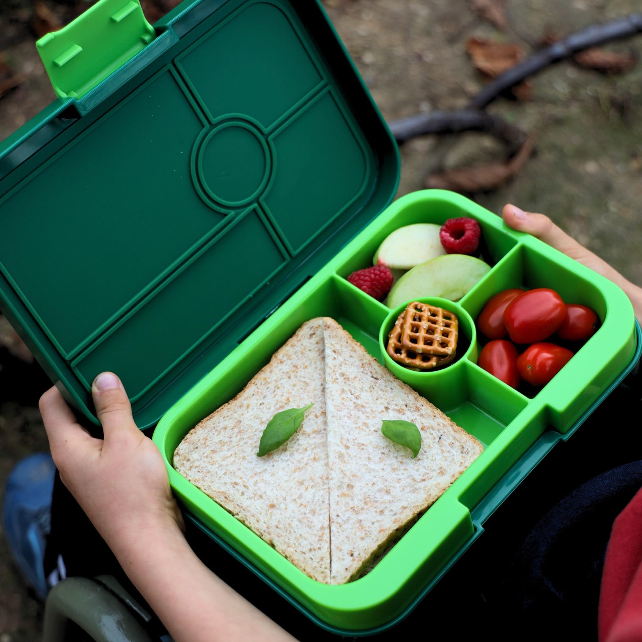 Yumbox Tapas Leakproof Bento Box, 4 Compartments, Palm Green