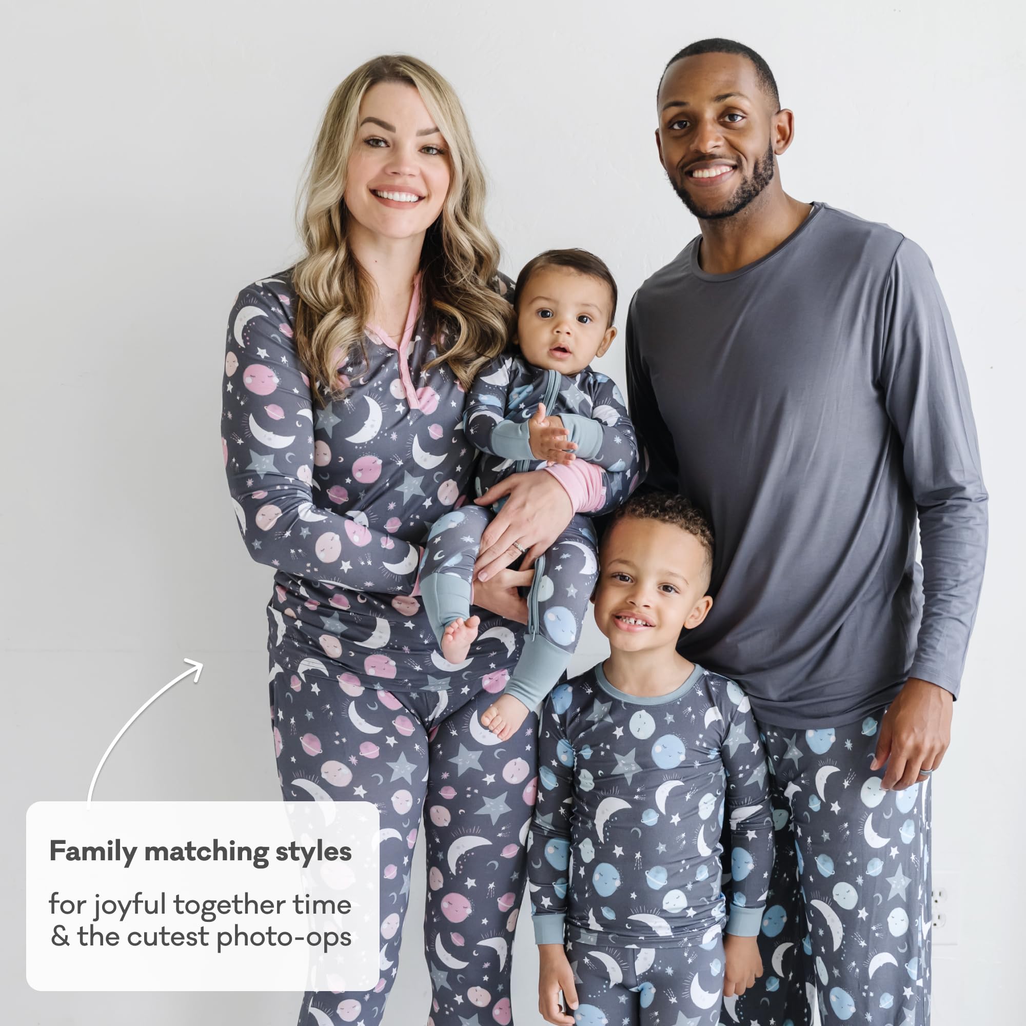 Little Sleepies Baby Pajamas, Blue To the Moon & Back, Newborn