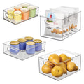 iDesign Stackable Pantry Bins with Handles, 4 Different Sizes, 4 Pack, Clear, Made in USA