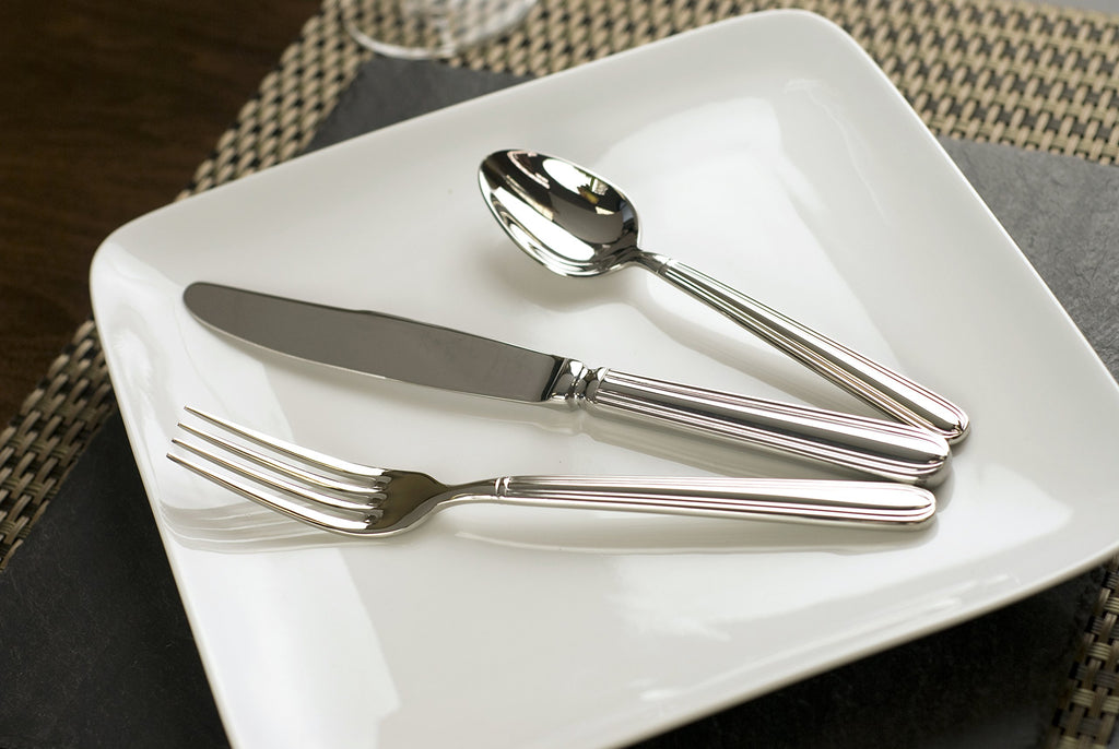 Fortessa Metropolitan 18/10 Stainless Steel Flatware 20 Piece Place Setting, Service for 4