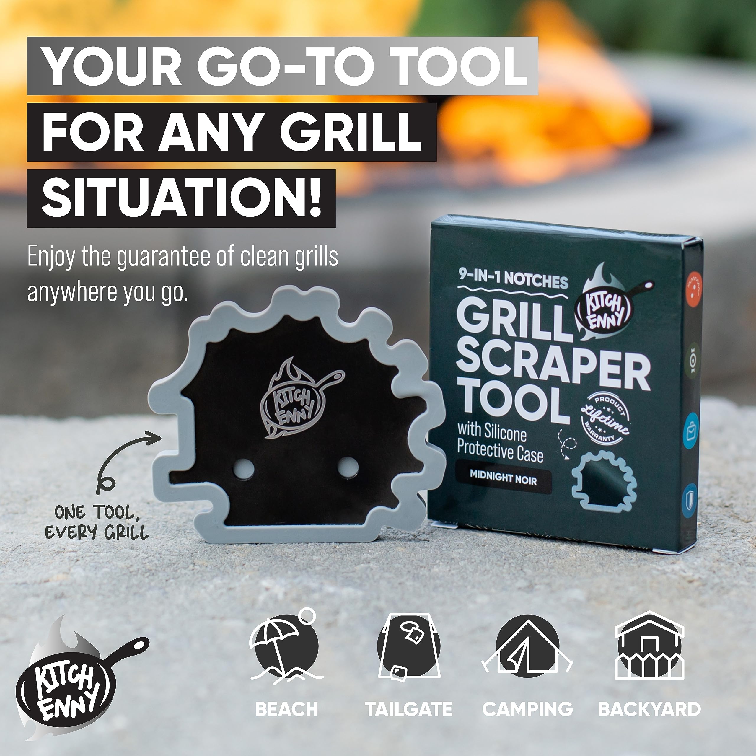 KITCHENNY Bristle-Free Grill Scraper Gadget for Dads Who Like Grilling and Have Everything