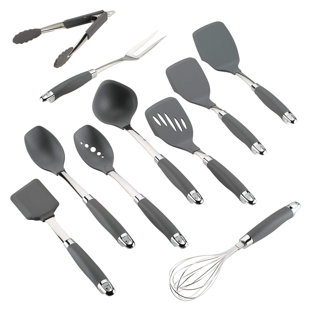 Anolon 10-Piece Nylon Mixed Tool Set, Graphite