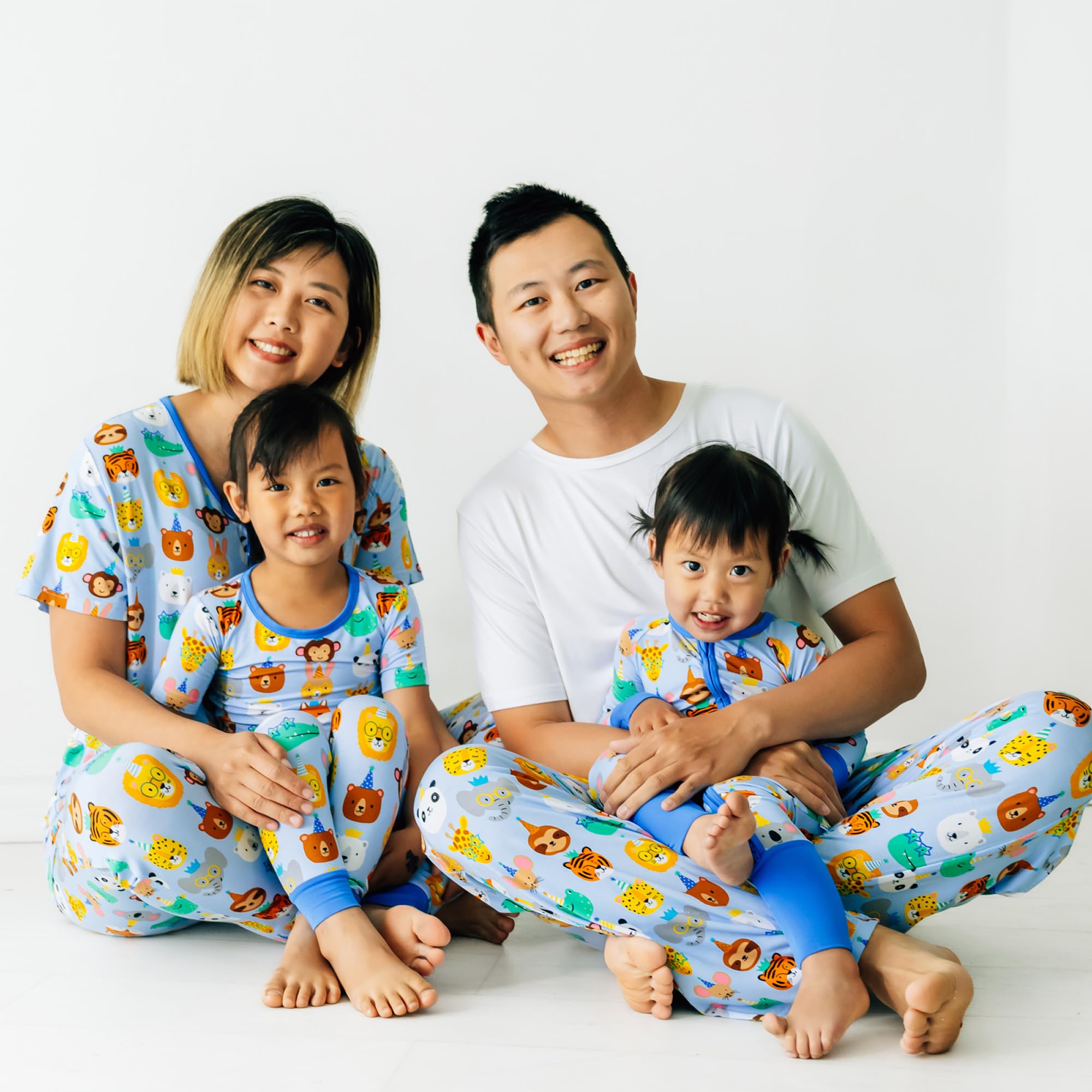 Little Sleepies Baby Pajamas, Blue Party Pals, 18-24M