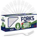 BluShine Extra Heavy Duty Plastic Soup Spoons, Disposable Bulk Utensils