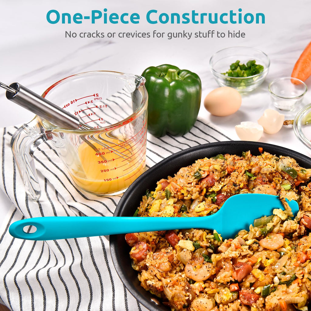 U-Taste Silicone Spoon Spatula Set of 3, 600°F Heat Resistant, Marrs Green
