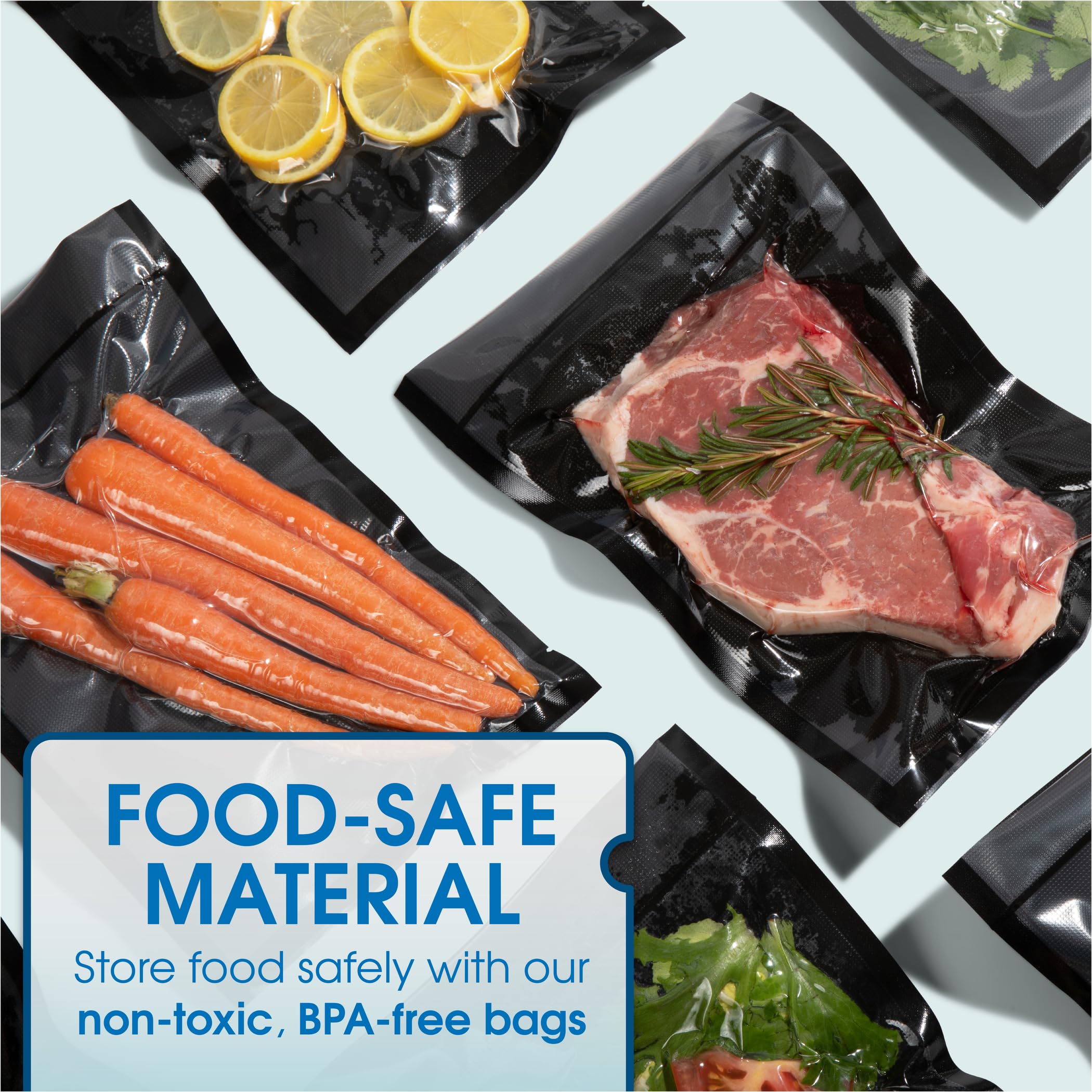 6" X 10" Vacuum Sealer Bags - 200 Count BPA-Free Food Storage Bags