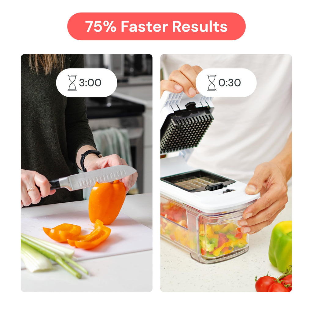 Fullstar Pro XL Vegetable Chopper & Mandoline Slicer w Pull-Out Catch Tray