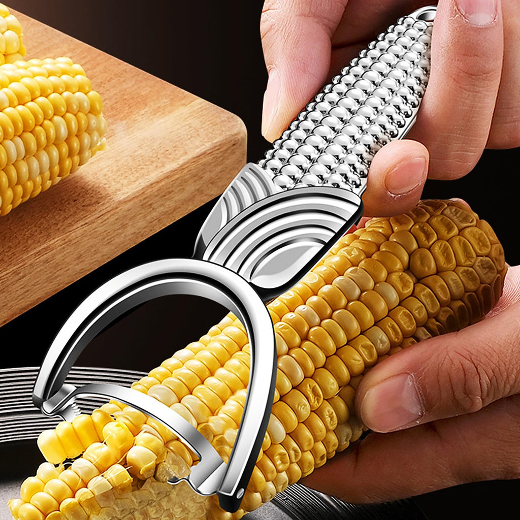 Maxjoy Corn Peeler & Cob Stripper, Stainless Blade for Corn on the Cob