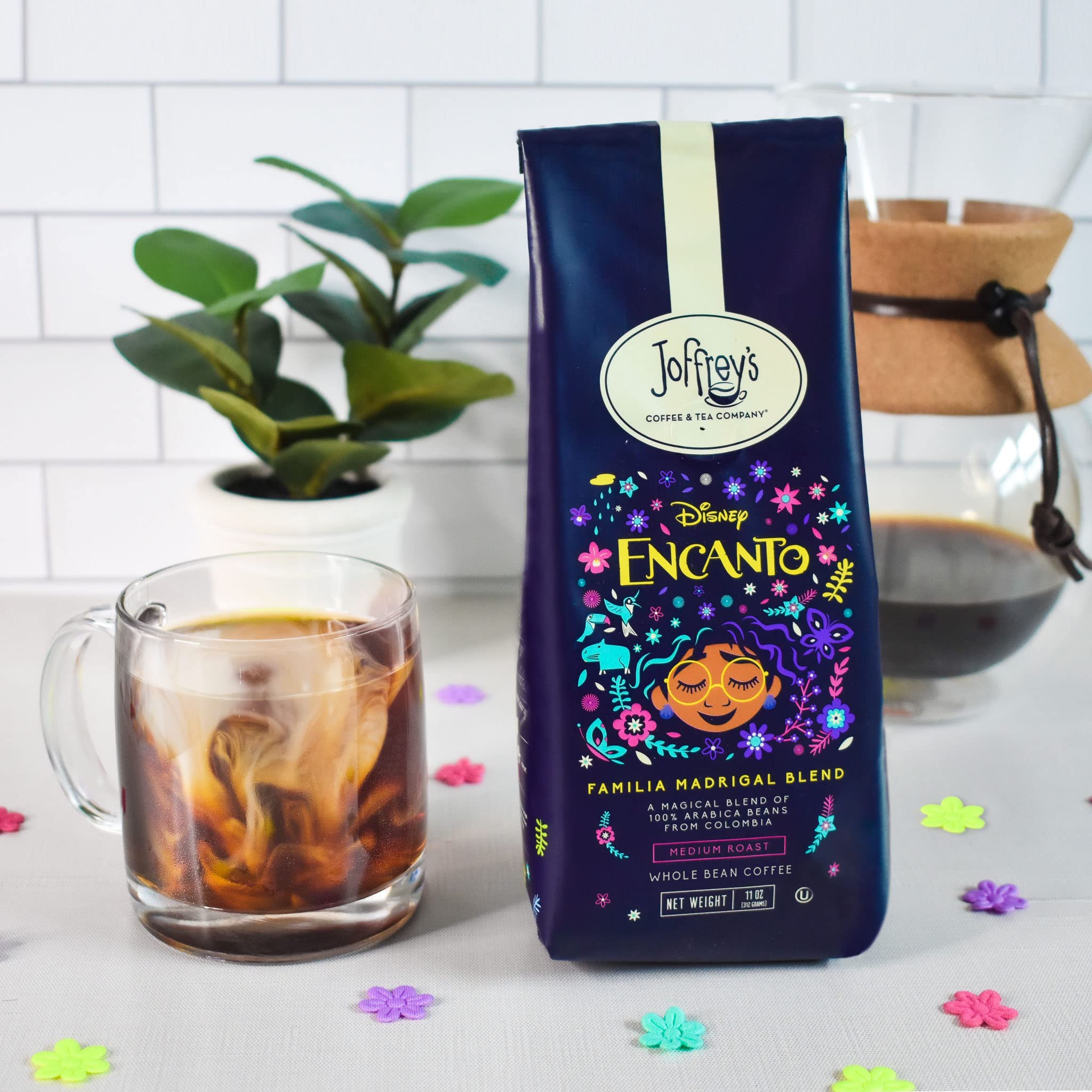 Joffrey's Coffee - Disney Encanto Familia Madrigal Blend, Disney Specialty Coffee Collection, Medium Roast, 100% Arabica Bean (Whole Bean, 11 oz)