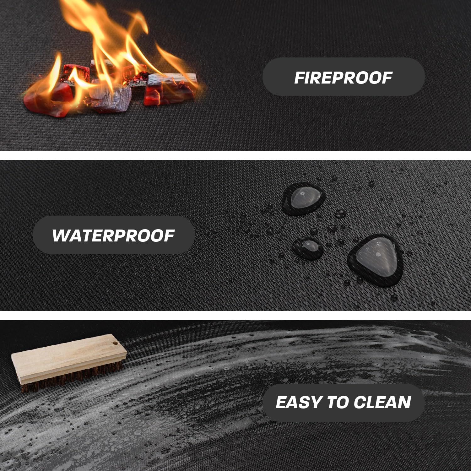 rumlick 19.5" Fire Pit Mat for Solo Stove Mesa, Oil and Waterproof Round Tabletop Under Fire Pit Mat, Portable Camping Stove Mat for Solo Stove Accessories