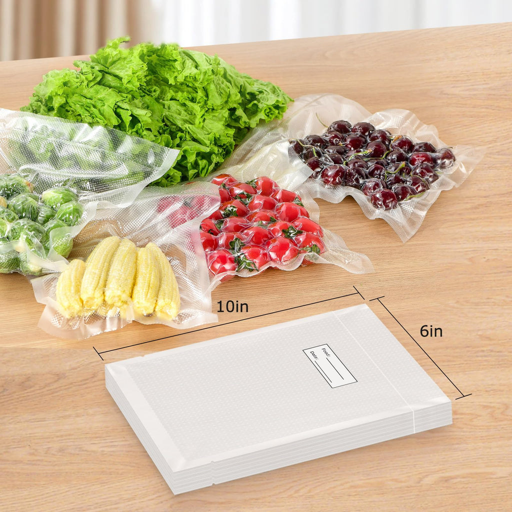 FRESKO Vacuum Sealer Bags Pint Size 100 Pack 6"x10", Seal a Meal Vac