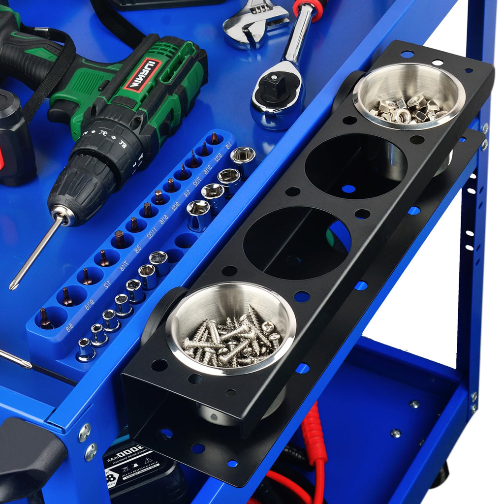 ULIBERMAGNET Angle Grinder Holder, Solid Steel Utility Storage Rack,Heavy Duty Wall Mount Storage Metal Shelf Holder for Angle Grinders, Cutters, Polishers,Screwdriver