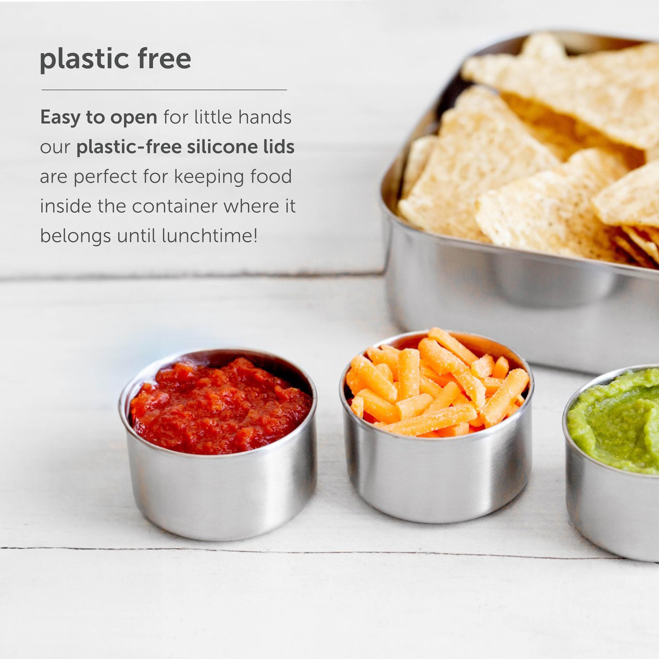 LunchBots 2.5 oz Stainless Steel Condiment Containers 2pk Aqua