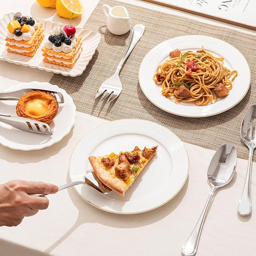 16-Piece Teardrop Serving Utensils Set, 18/10 Stainless Steel Utensils