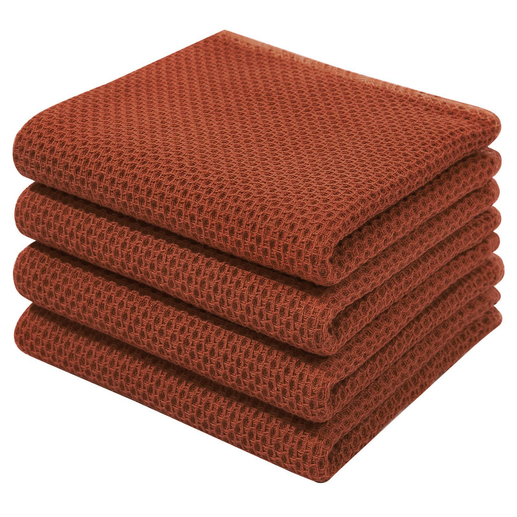 Homaxy 100% Cotton Waffle Weave Kitchen Dish Cloths, Ultra Soft Absorbent Quick Drying Dish Towels, 12 x 12 Inches — 12 x 12 - 12 Pack — 13 X 28 - 4 Pack