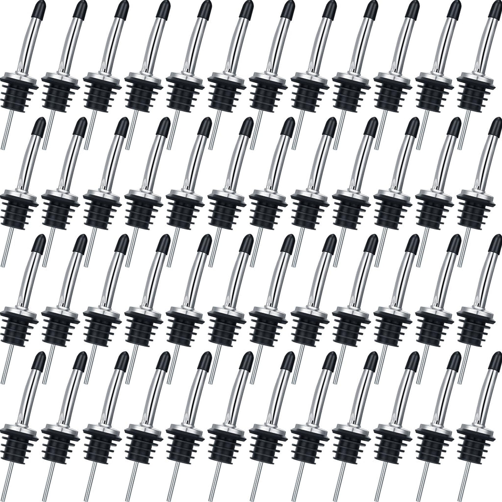 Chengu 72 Pcs Metal Pour Spout for Liquor Bottles, Silver