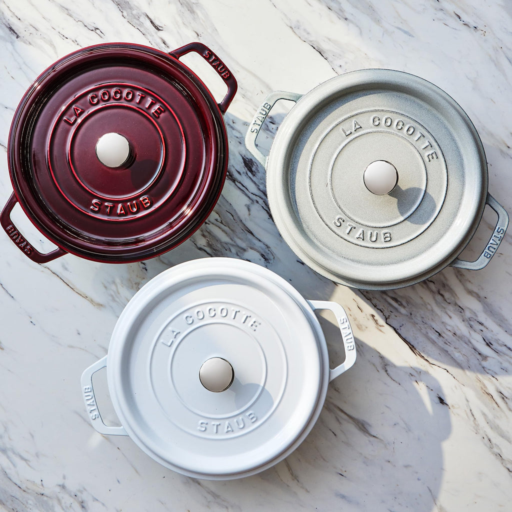 Staub Cast Iron 4-qt Round Dutch Oven - Grenadine