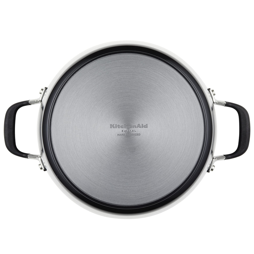 KitchenAid Hard Anodized Nonstick Stock pot with Lid, 8-Quart, Onyx Black