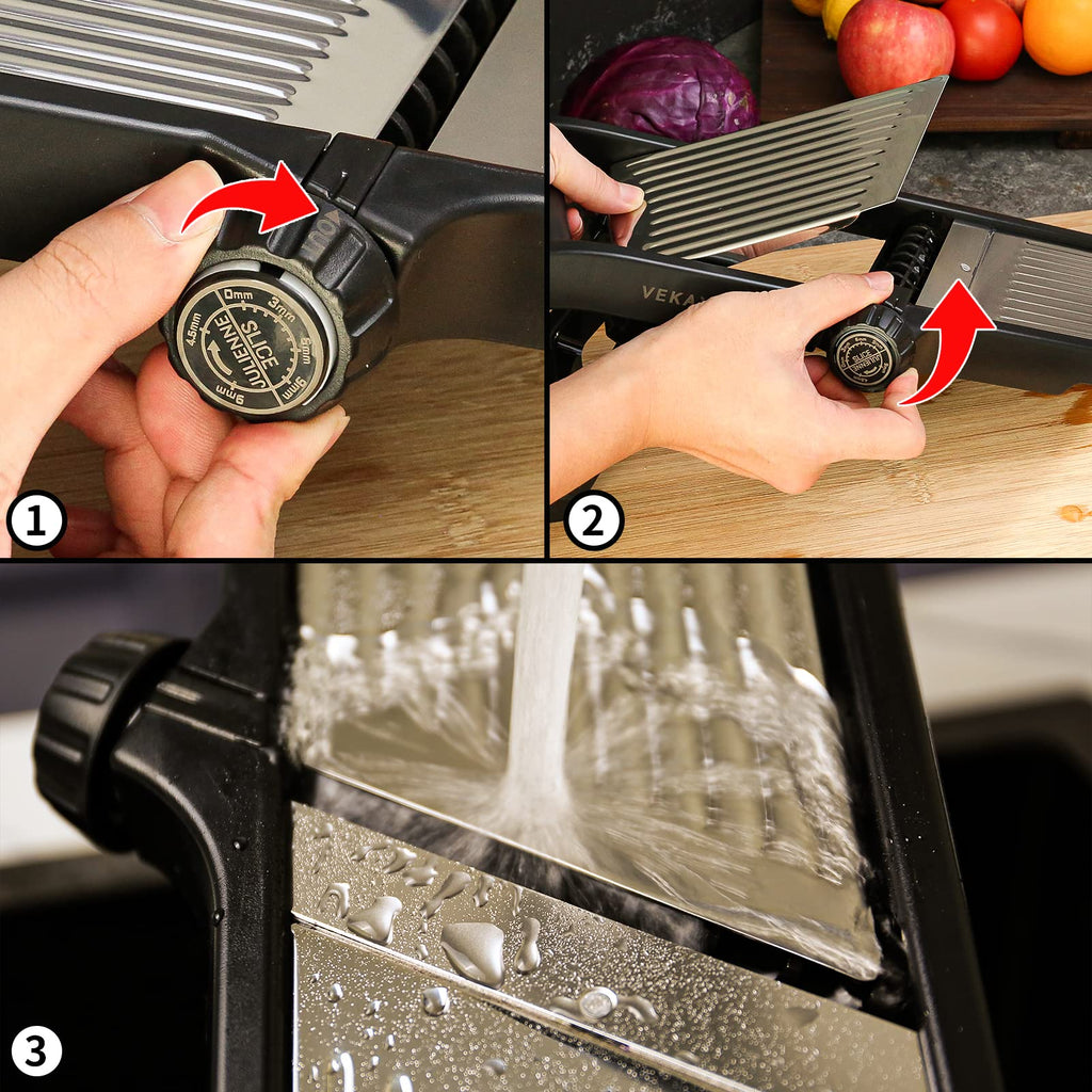 VEKAYA Mandoline Slicer for Kicthen, Vegetable Slicer