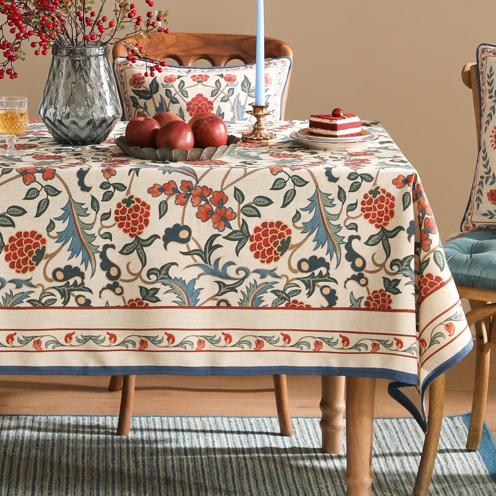 patdrea Elegant French Linen Tablecloth,Rectangular,102"x63"-Puno