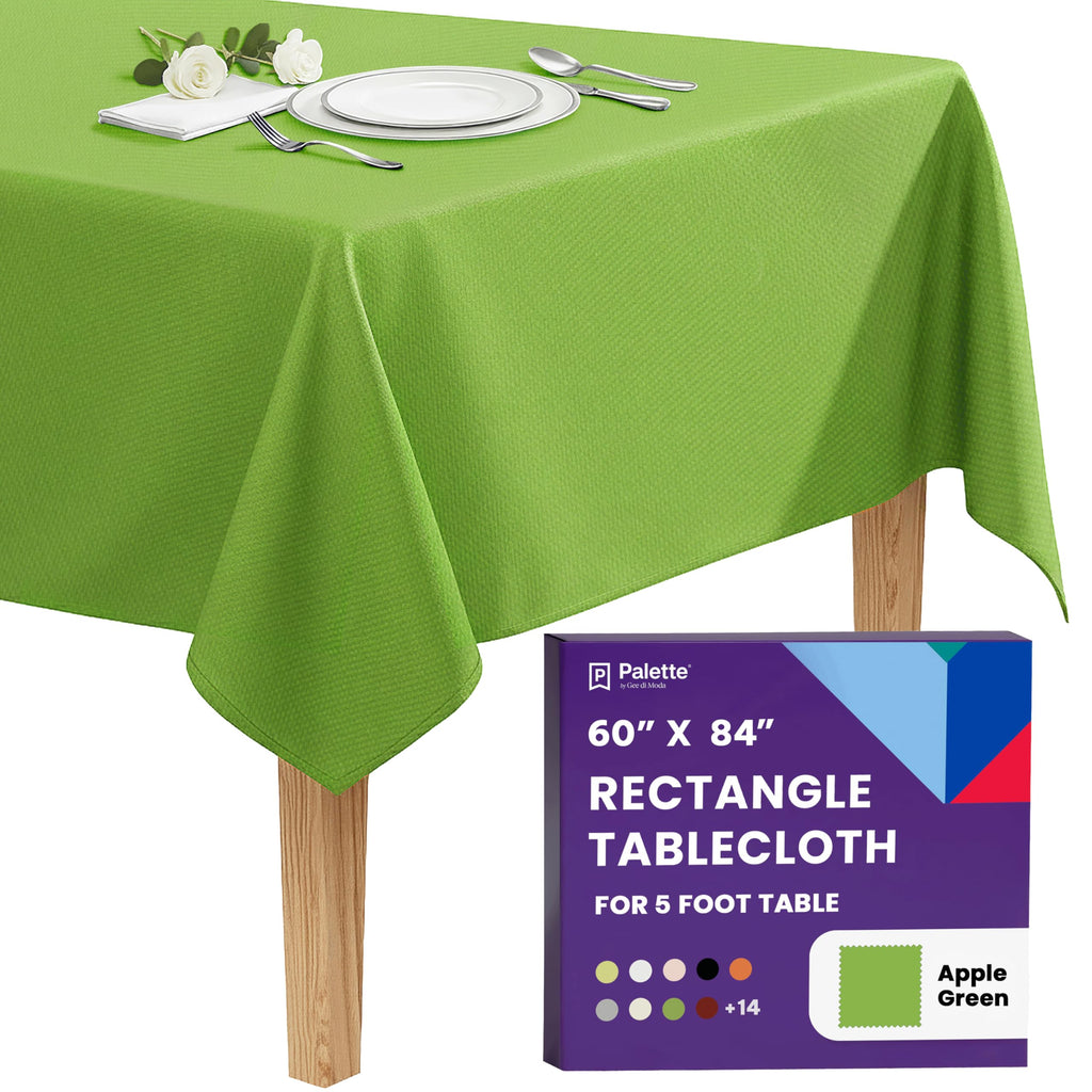 Gee Di Moda Rectangle Tablecloth - 60 x 84 Inch Lavender Table Cloth for 5 Foot Rectangle Tables - Heavy Duty Washable Fabric - for Holiday Party, Dinner, Weddings, Baby Shower & Events
