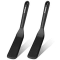 Anaeat Silicone Thin Spatula Set of 2 - Mini Brownie Serving Spatulas - Non Stick Spurtle Turner for Easy Cooking Eggs, Omelet, Pancake, Burgers, Pizza, Steak, Crepes, Heat Resistant & BPA Free