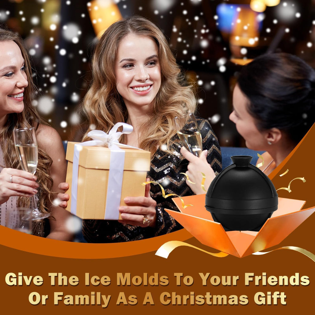 Baseball Ice Cube Mold 2.5 Inch Large Silicone 3D Baseball Ice Cube Molds Fun Shapes Novelty Baseball Cube Molds Christmas Gifts for Cocktails, Bourbon, Brandy, Whiskey (1, Baseball)