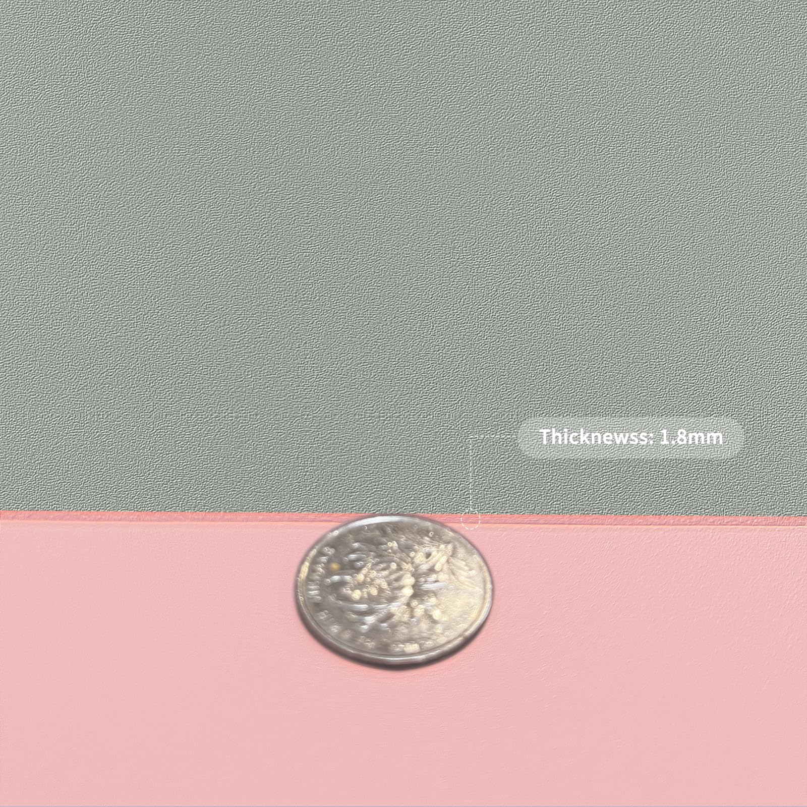 Zinkooat Leather Desk Mat,1.8mm Thick,16x60 Inch Desk Cover,Desk Protector Mat,Dresser Cover Top,XL Desk Mat,Table Top Protector,Dresser Protector Top(Pink+Silvery,16x60)