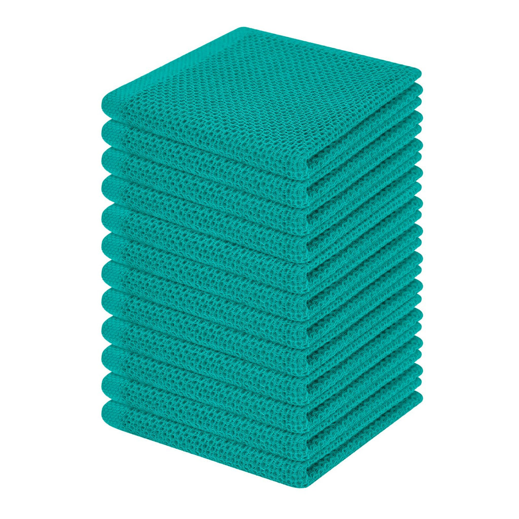 Homaxy 100% Cotton Waffle Weave Kitchen Dish Cloths 12-Pack, Coffee