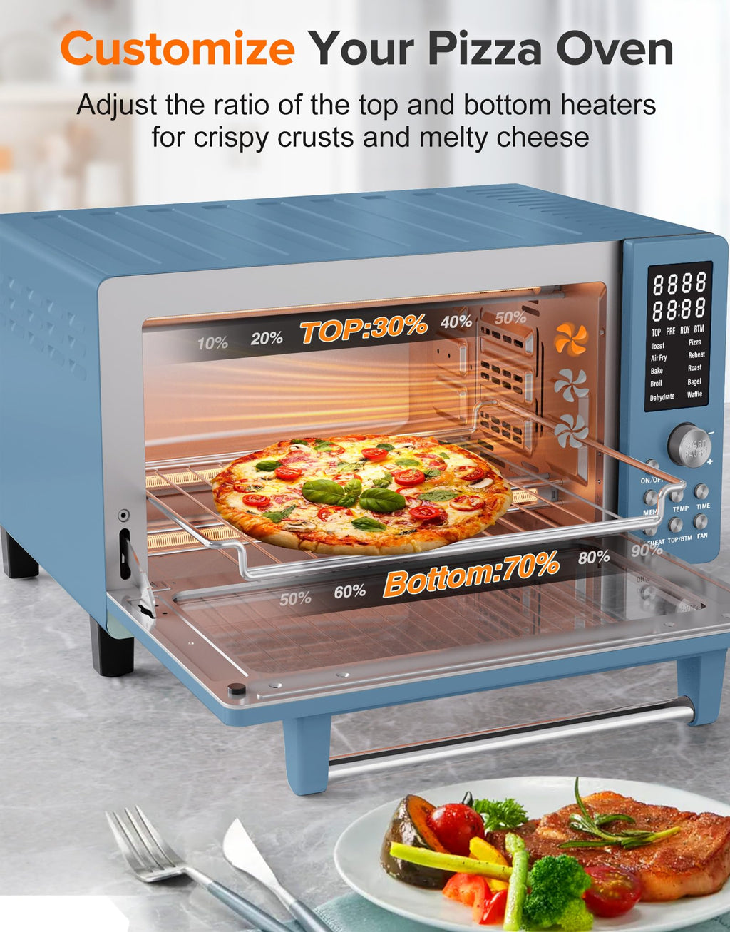 Nuwave Bravo Pro Smart Air Fryer Toaster Oven Countertop Combo